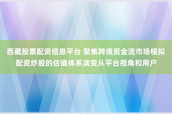 西藏股票配资信息平台 聚焦跨境资金流市场模拟配资炒股的估值体系演变从平台视角和用户